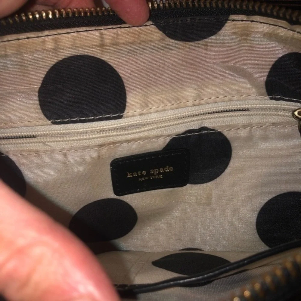 Kate spade black leather messenger bag